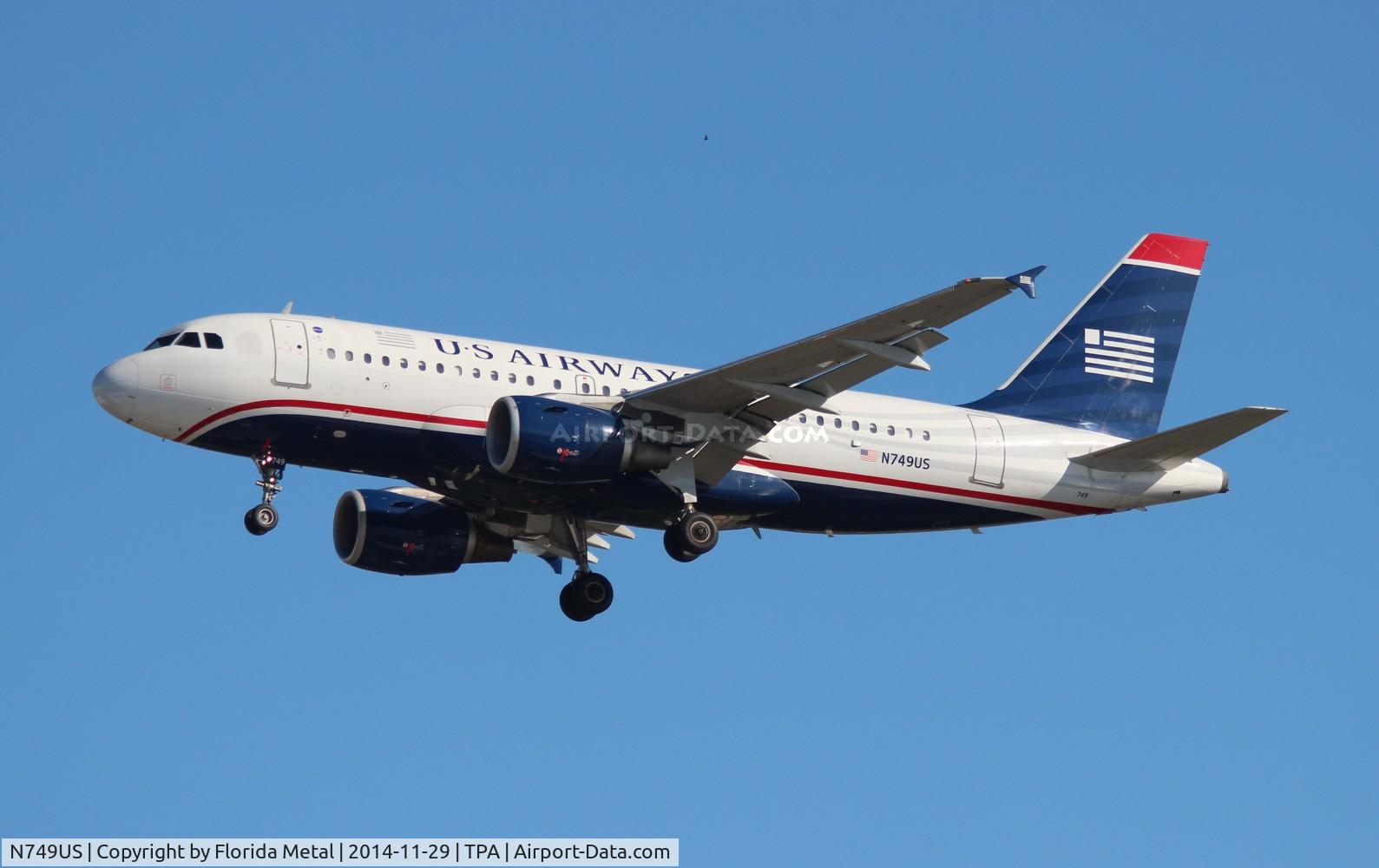N749US, 2000 Airbus A319-112 C/N 1313, USAirways