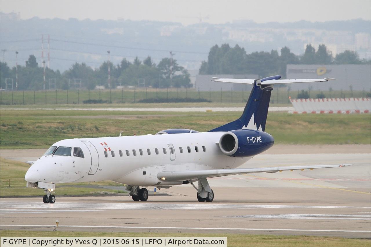 F-GYPE, 2001 Embraer ERJ-135LR (EMB-135LR) C/N 145492, Embraer EMB-135LR (ERJ-135LR), Lining up prior take off rwy 08, Paris-Orly airport (LFPO-ORY)