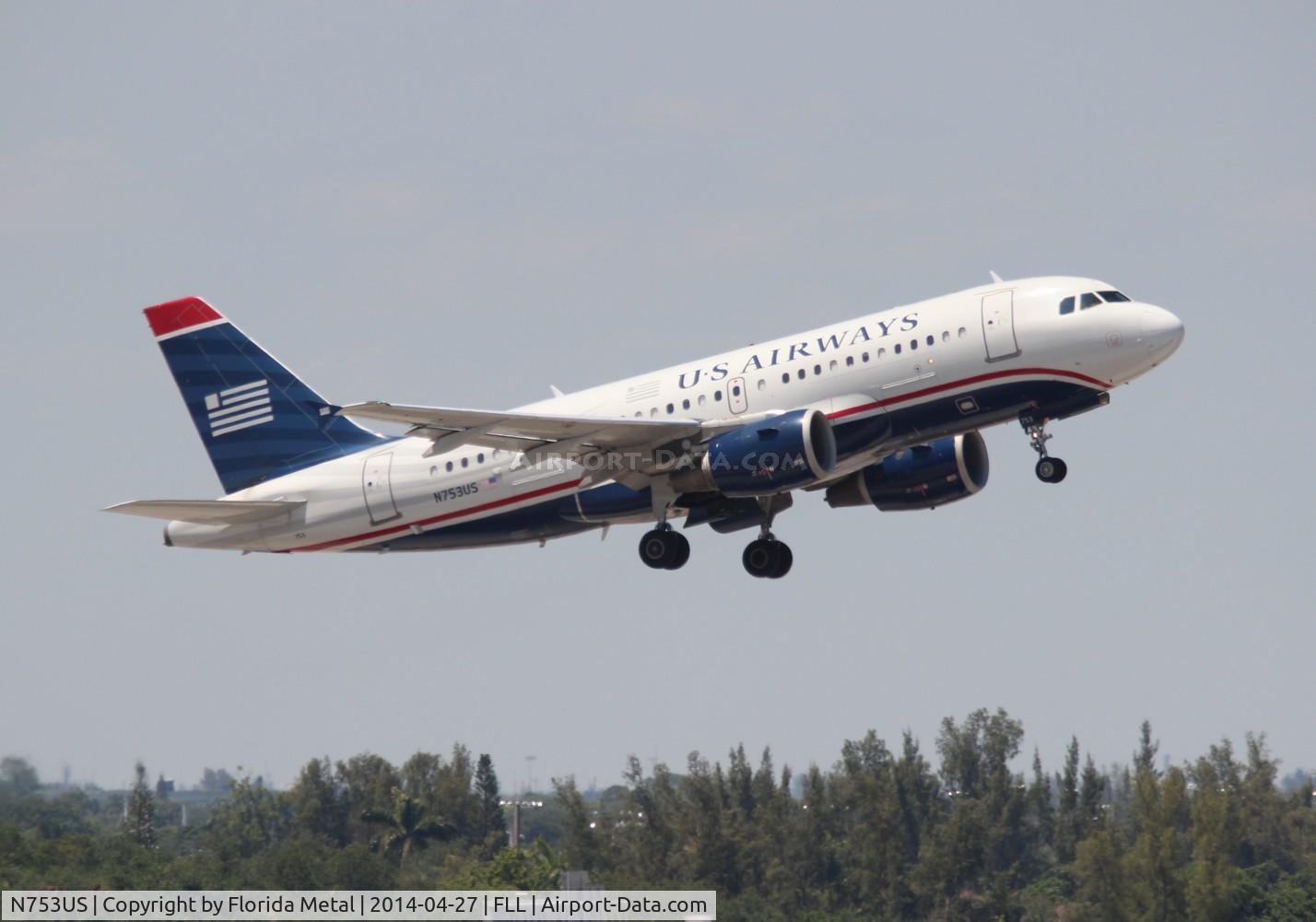N753US, 2000 Airbus A319-112 C/N 1326, USAirways
