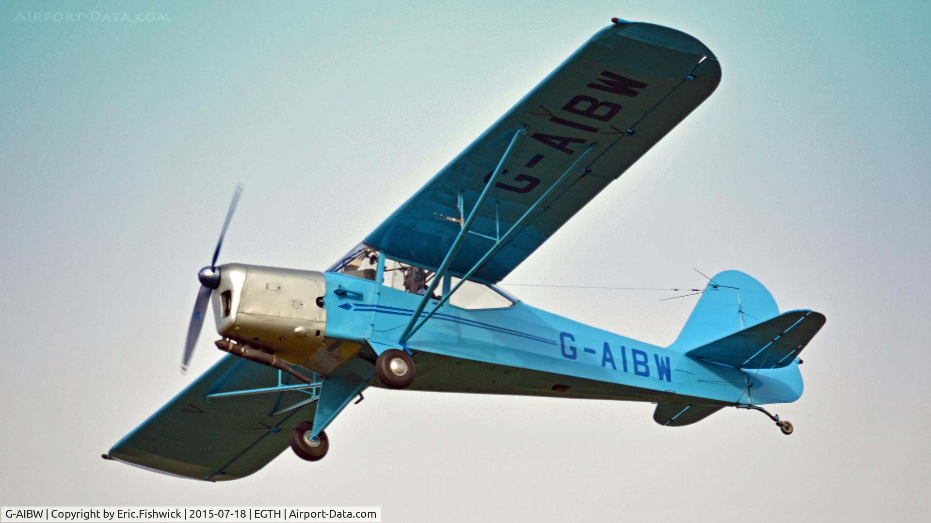 G-AIBW, 1946 Auster J-1N Alpha C/N 2158, 44. G-AIBW in display mode at Shuttleworth Best of British Airshow, July 2015