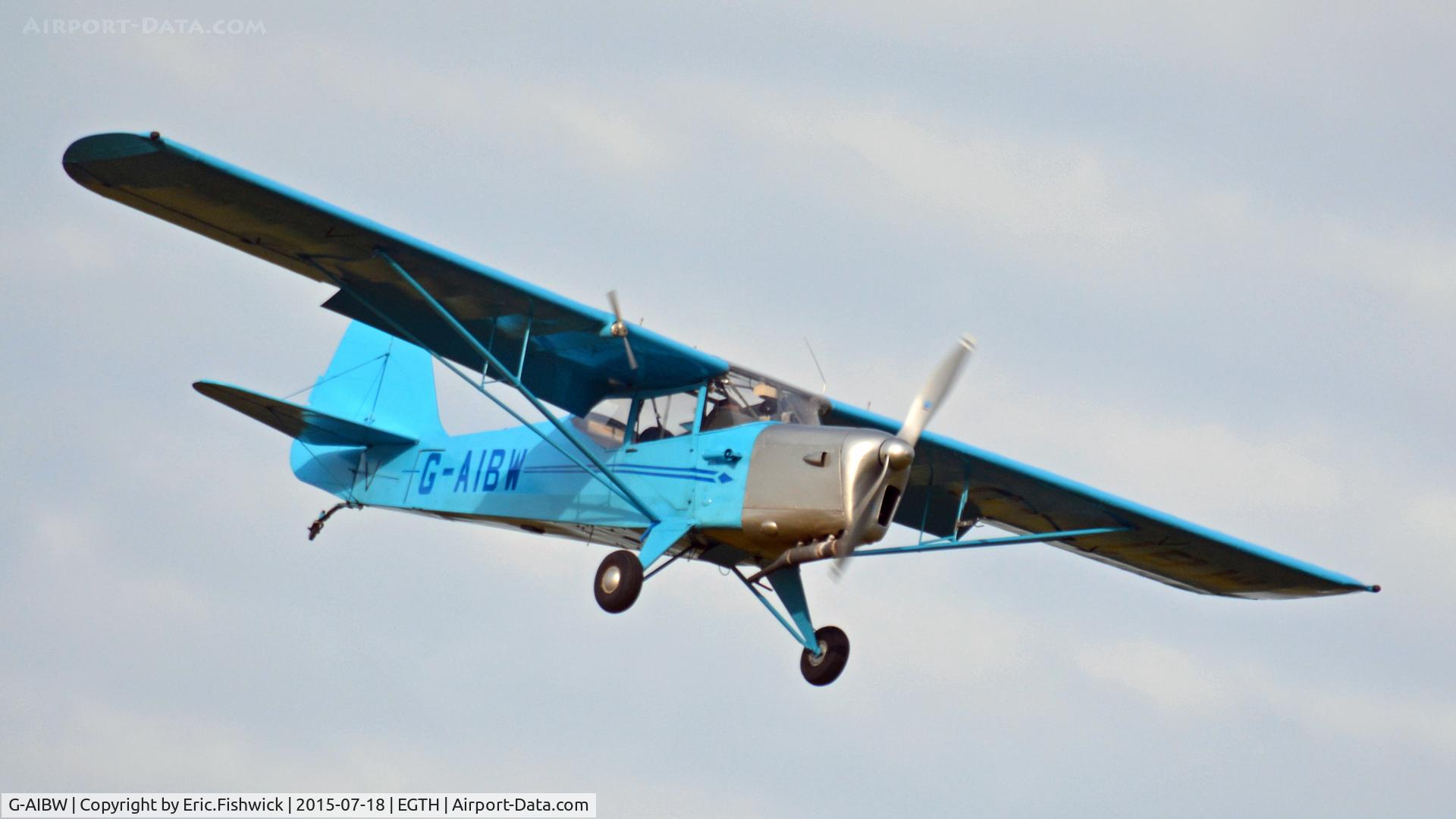 G-AIBW, 1946 Auster J-1N Alpha C/N 2158, 43. G-AIBW in display mode at Shuttleworth Best of British Airshow, July 2015