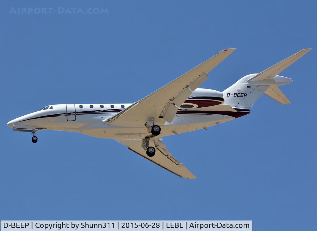 D-BEEP, 2000 Cessna 750 Citation X Citation X C/N 750-0107, Landing rwy 25R