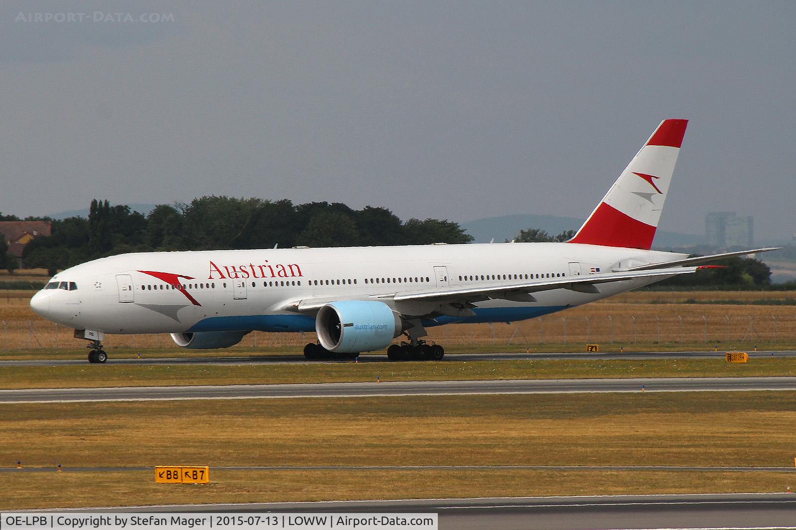 OE-LPB, 1998 Boeing 777-2Z9/ER C/N 28699, Austrian B.777-200ER @ VIE