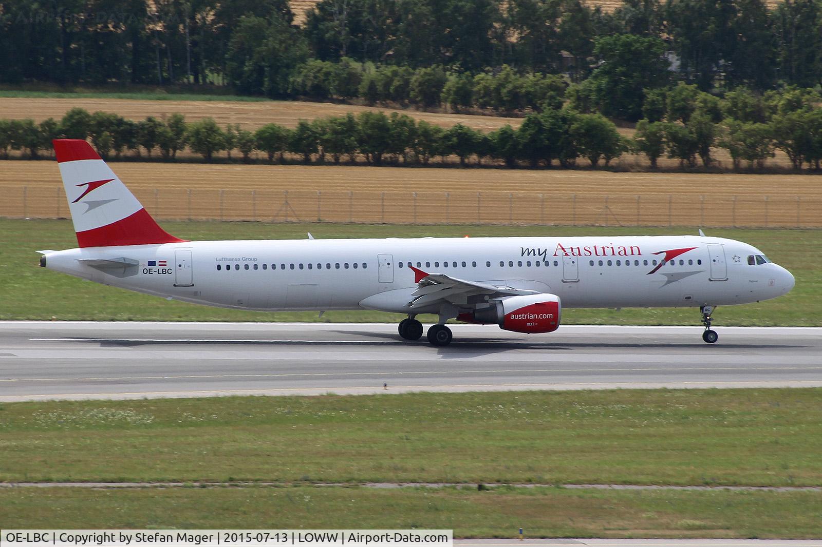 OE-LBC, 1996 Airbus A321-111 C/N 581, Austrian Airbus A321-111 (new colours) @ VIE
