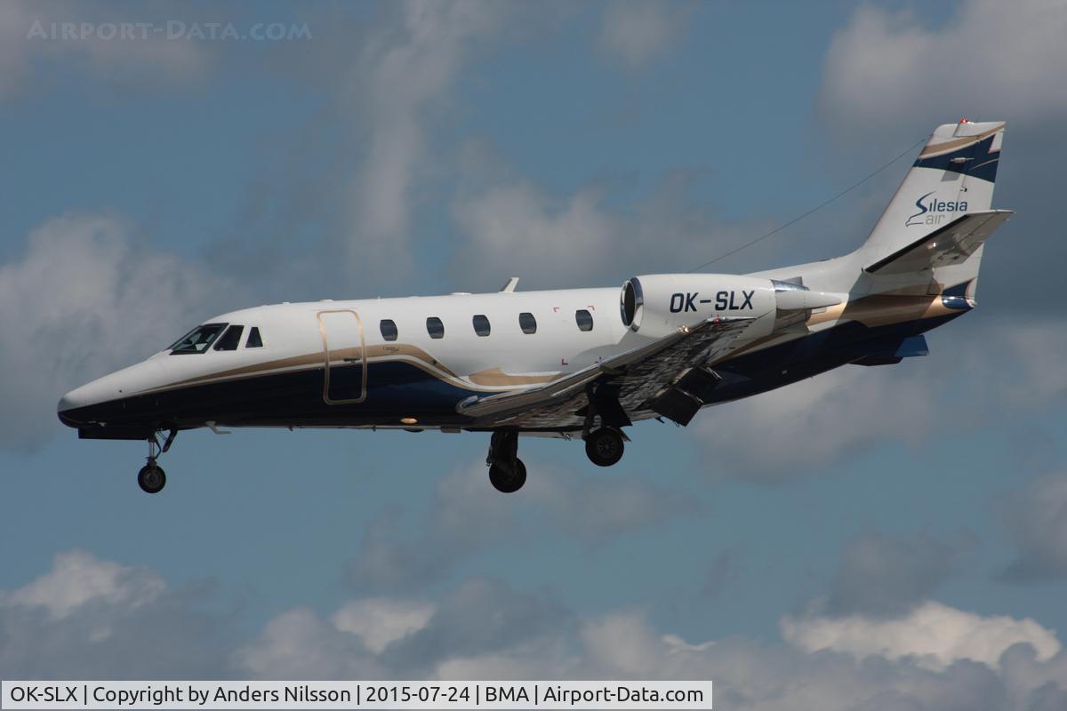 OK-SLX, 2002 Cessna 560XL Citation Excel C/N 560-5243, Landing from Prague.