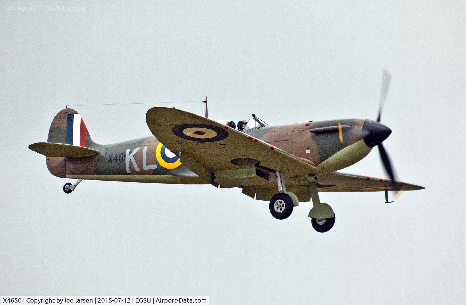 X4650, 1940 Supermarine 300 Spitfire Mk1A C/N 6S-75531, Duxford 12.7.15