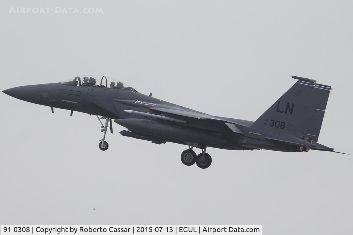 91-0308, 1991 McDonnell Douglas F-15E Strike Eagle C/N 1215/E173, Lakenheath