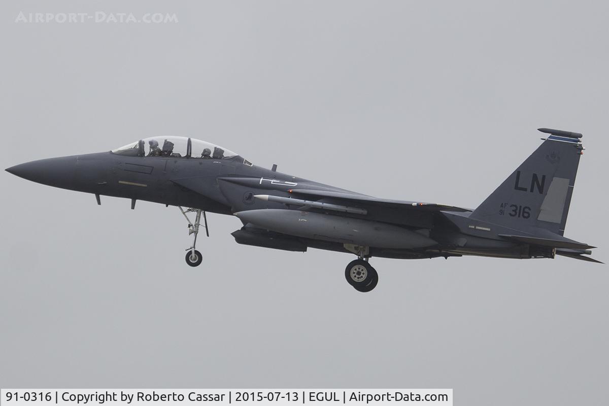 91-0316, 1991 McDonnell Douglas F-15E Strike Eagle C/N 1223/E181, Lakenheath