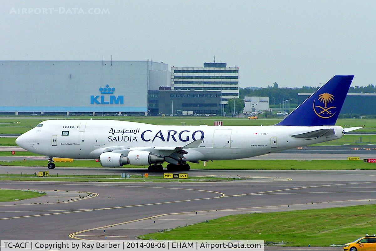 TC-ACF, 1993 Boeing 747-481 C/N 25645, Boeing 747-481 [25645] (ACT Airlines/Saudia Cargo) Amsterdam-Schiphol~PH 06/08/2014