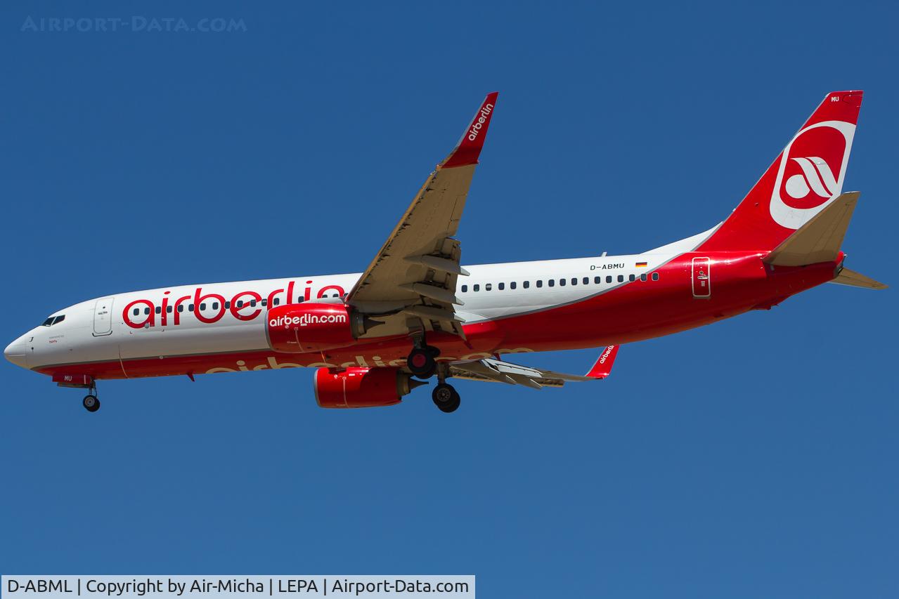 D-ABML, 2012 Boeing 737-86J C/N 37773, Air Berlin