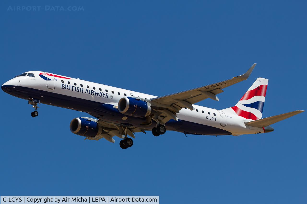 G-LCYS, 2014 Embraer 190SR (ERJ-190-100SR) C/N 19000663, BA CityFlyer
