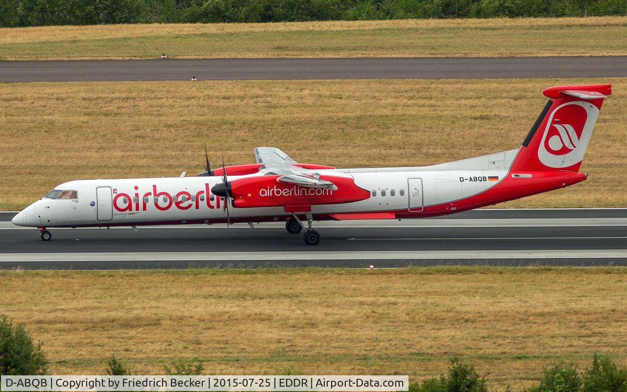 D-ABQB, 2008 De Havilland Canada DHC-8-402Q Dash 8 C/N 4226, decelerating after touchdown