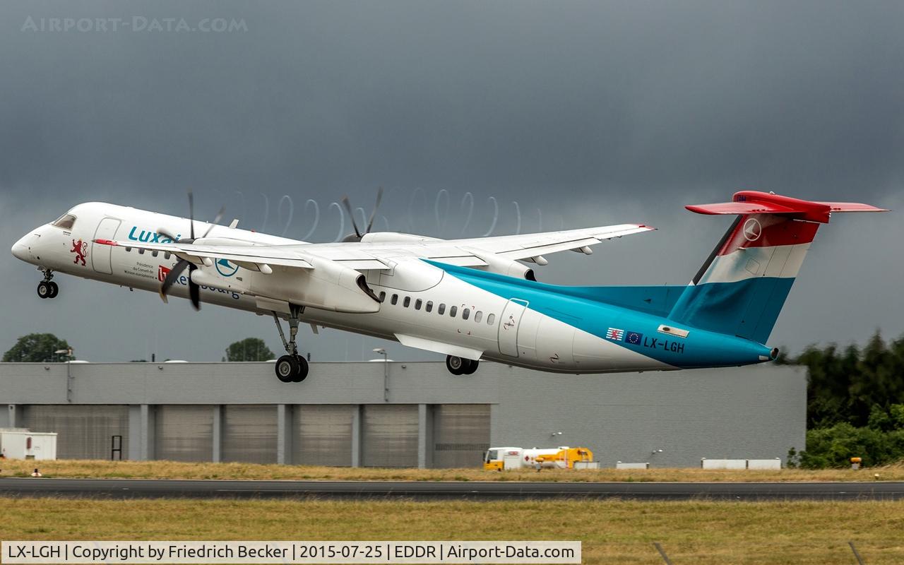 LX-LGH, 2012 Bombardier DHC-8-402Q Dash 8 Dash 8 C/N 4420, departure via RW27