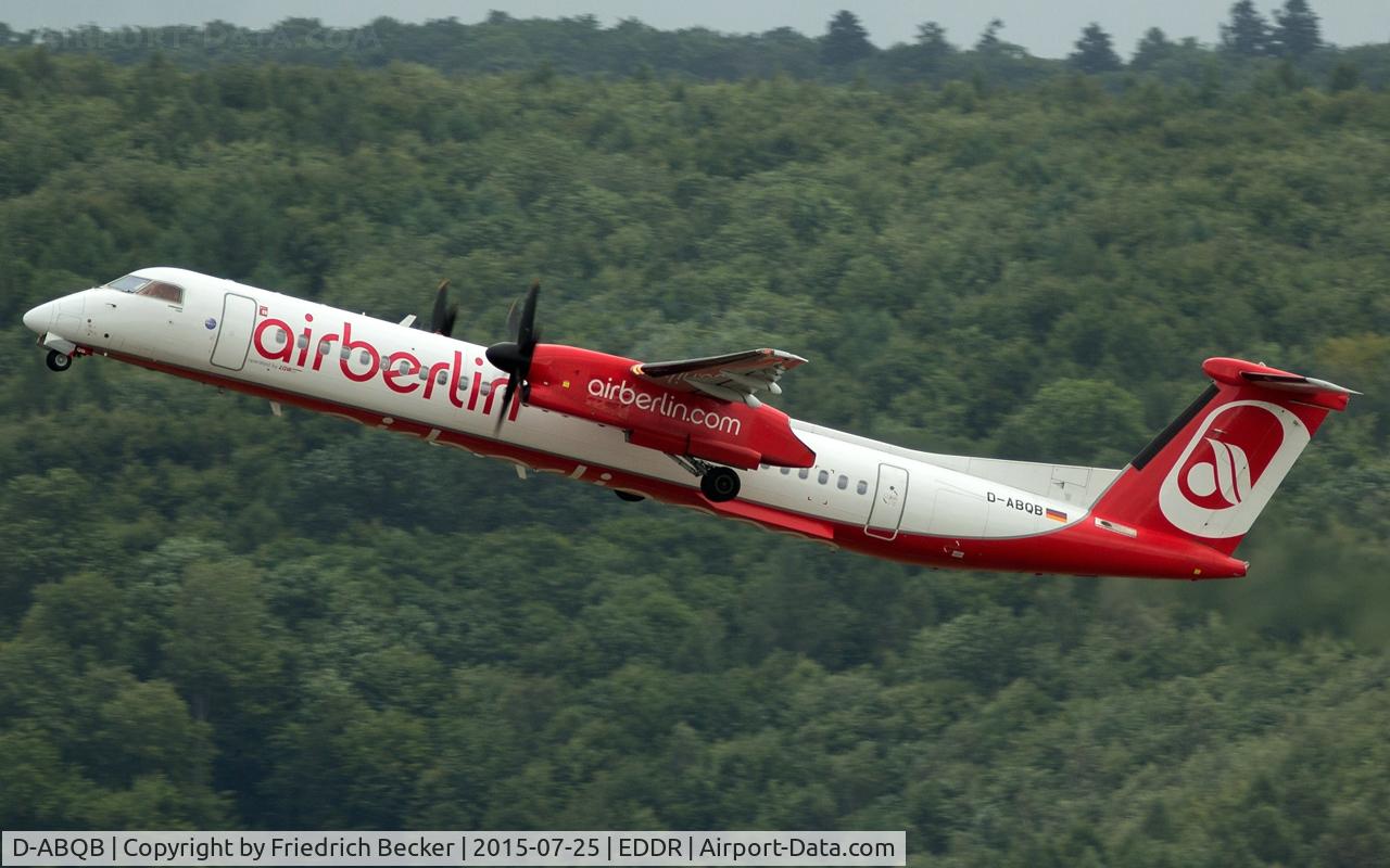 D-ABQB, 2008 De Havilland Canada DHC-8-402Q Dash 8 C/N 4226, departure to Tegel via RW27