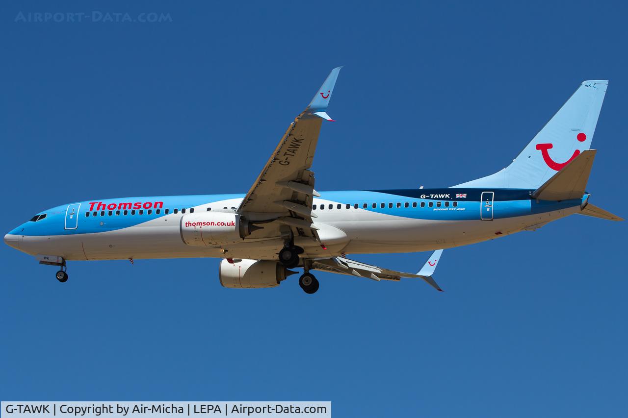 G-TAWK, 2012 Boeing 737-8K5 C/N 37239, Thomson Airways