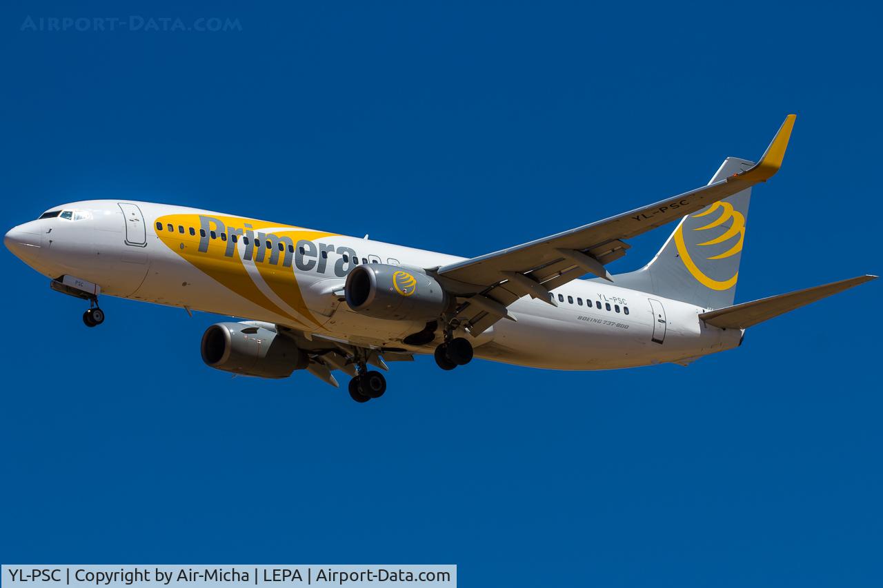 YL-PSC, 2002 Boeing 737-86N C/N 33419, Primera Air Nordic