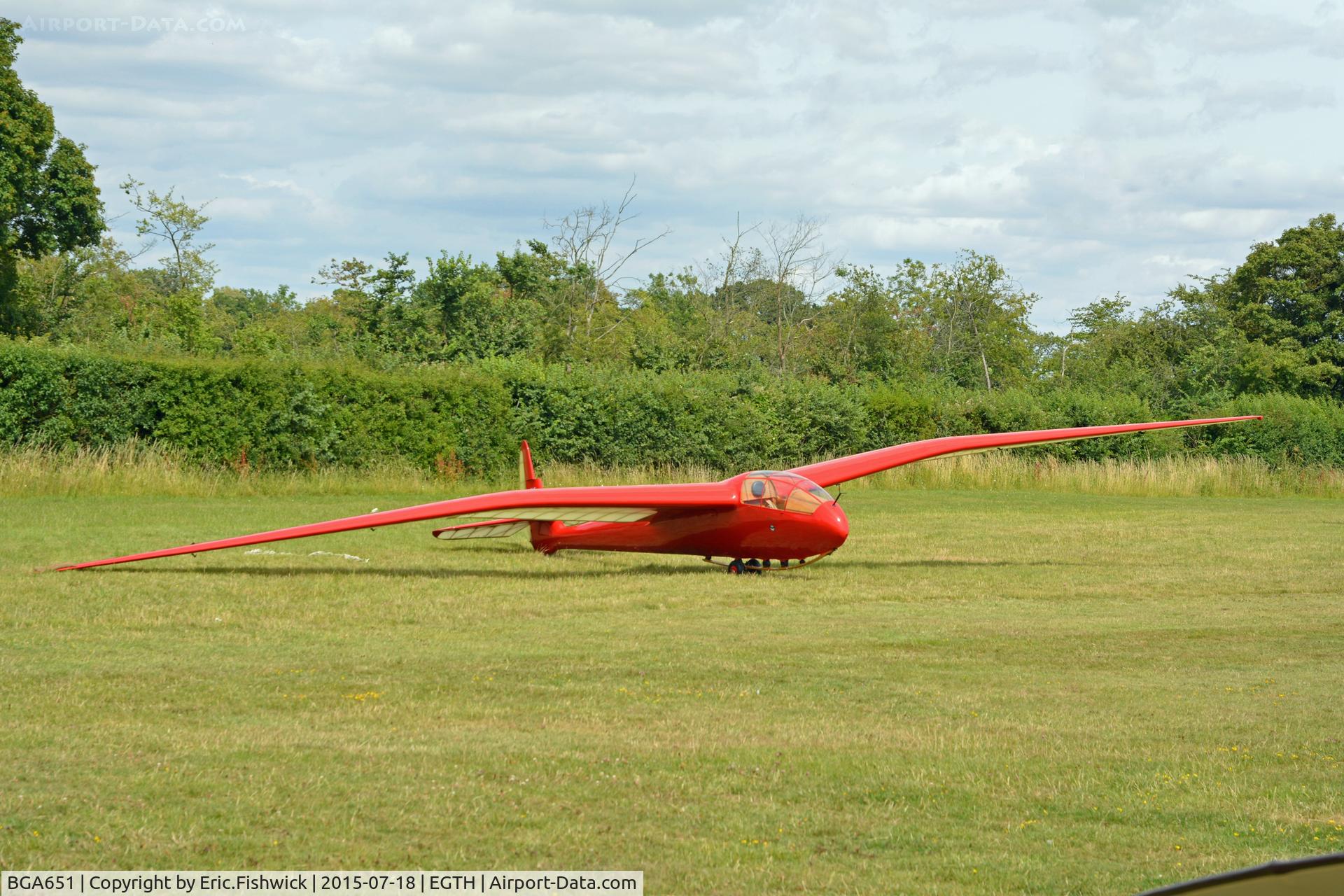 BGA651, 1939 Slingsby T-13 Petrel C/N 363, 3. BGA651 at Shuttleworth Best of British Airshow, July 2015.