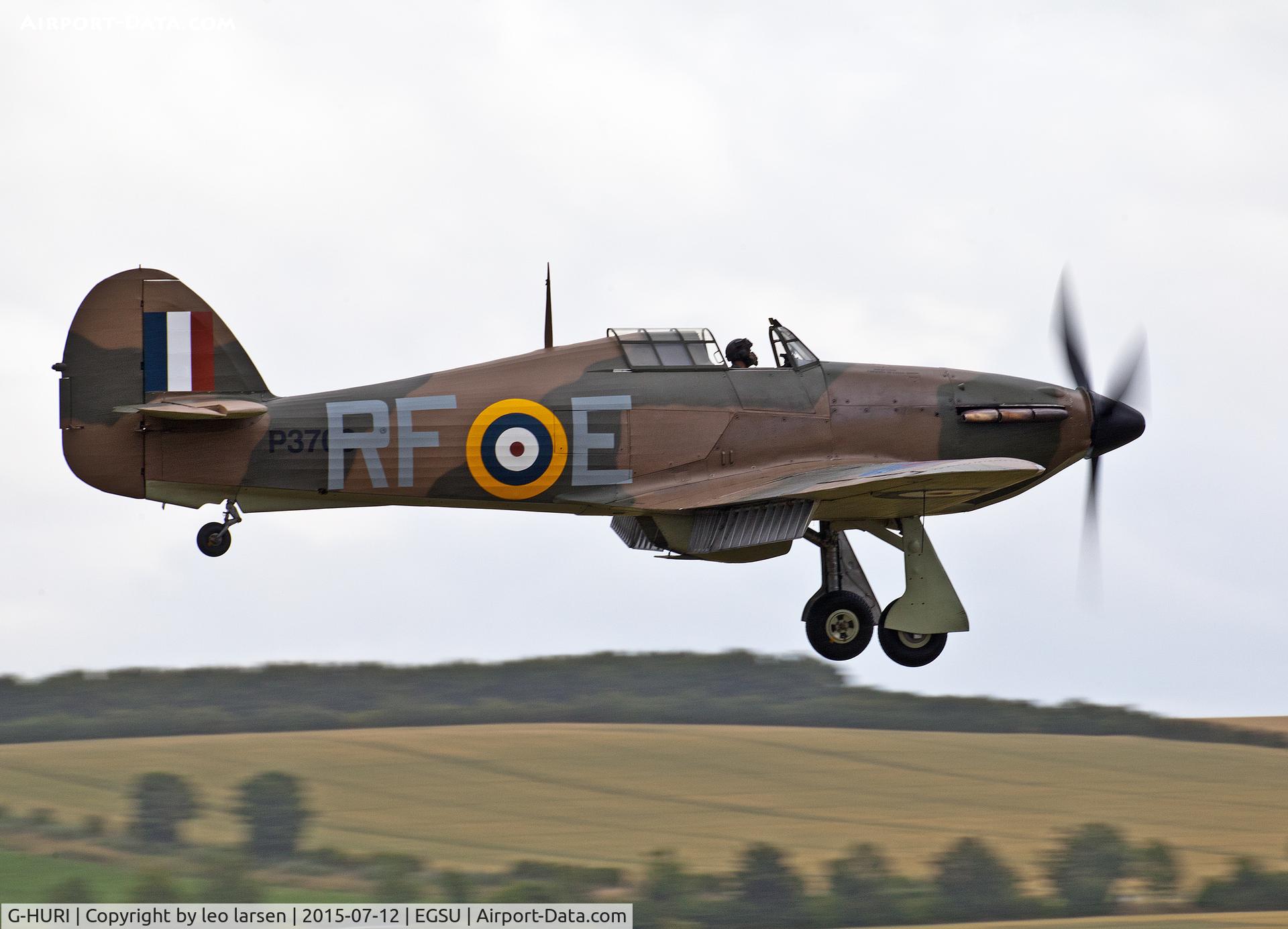G-HURI, 1942 Hawker (CCF) Hurricane Mk12A C/N 72036, Duxford 12.7.15
