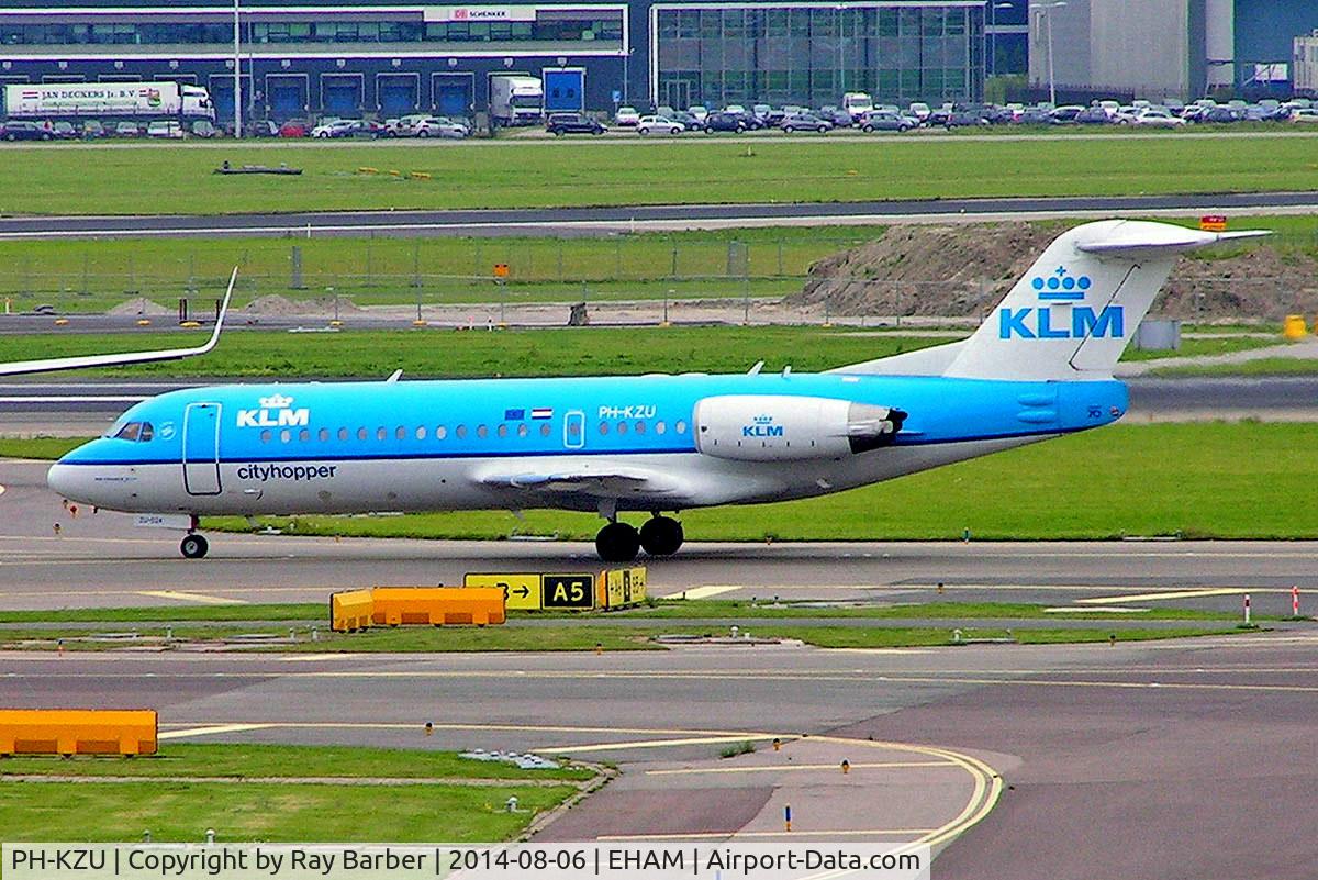 PH-KZU, 1995 Fokker 70 (F-28-0070) C/N 11543, Fokker F-70 [11543] ( KLM cityhopper) Amsterdam-Schiphol~PH 06/08/2014