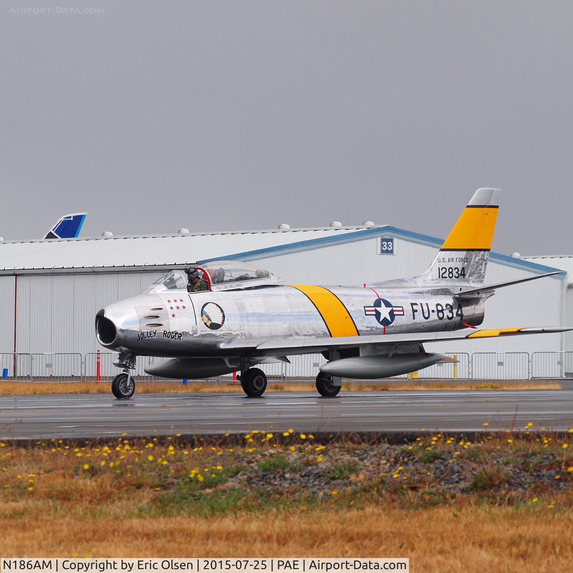 N186AM, 1952 North American F-86F Sabre C/N 191-708, 1952 NA F-86F at Piane Field for the FHC's Skyfair.