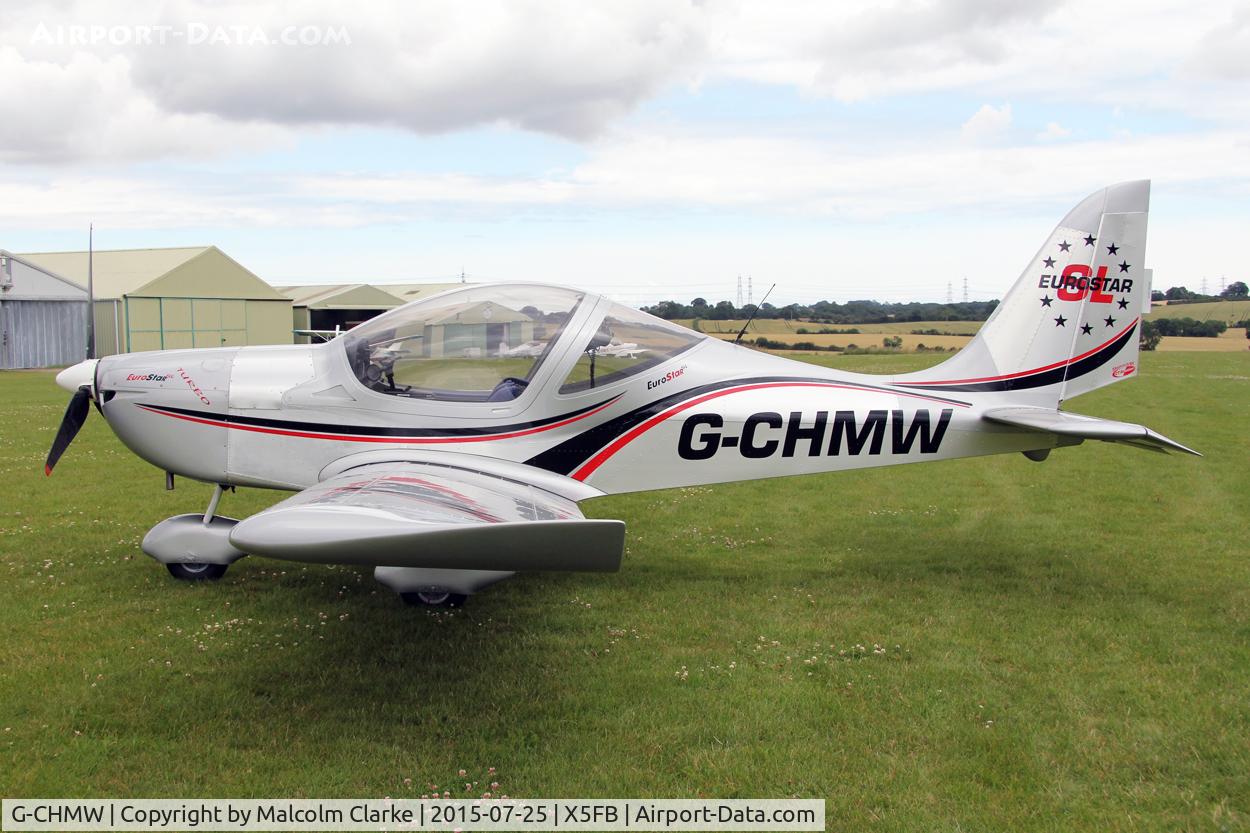 G-CHMW, 2013 Aerotechnik EV-97 Eurostar SL C/N LAA 315B-15158, Aerotechnik EV-97 Eurostar SL at Fishburn Airfield, July 25th 2015.