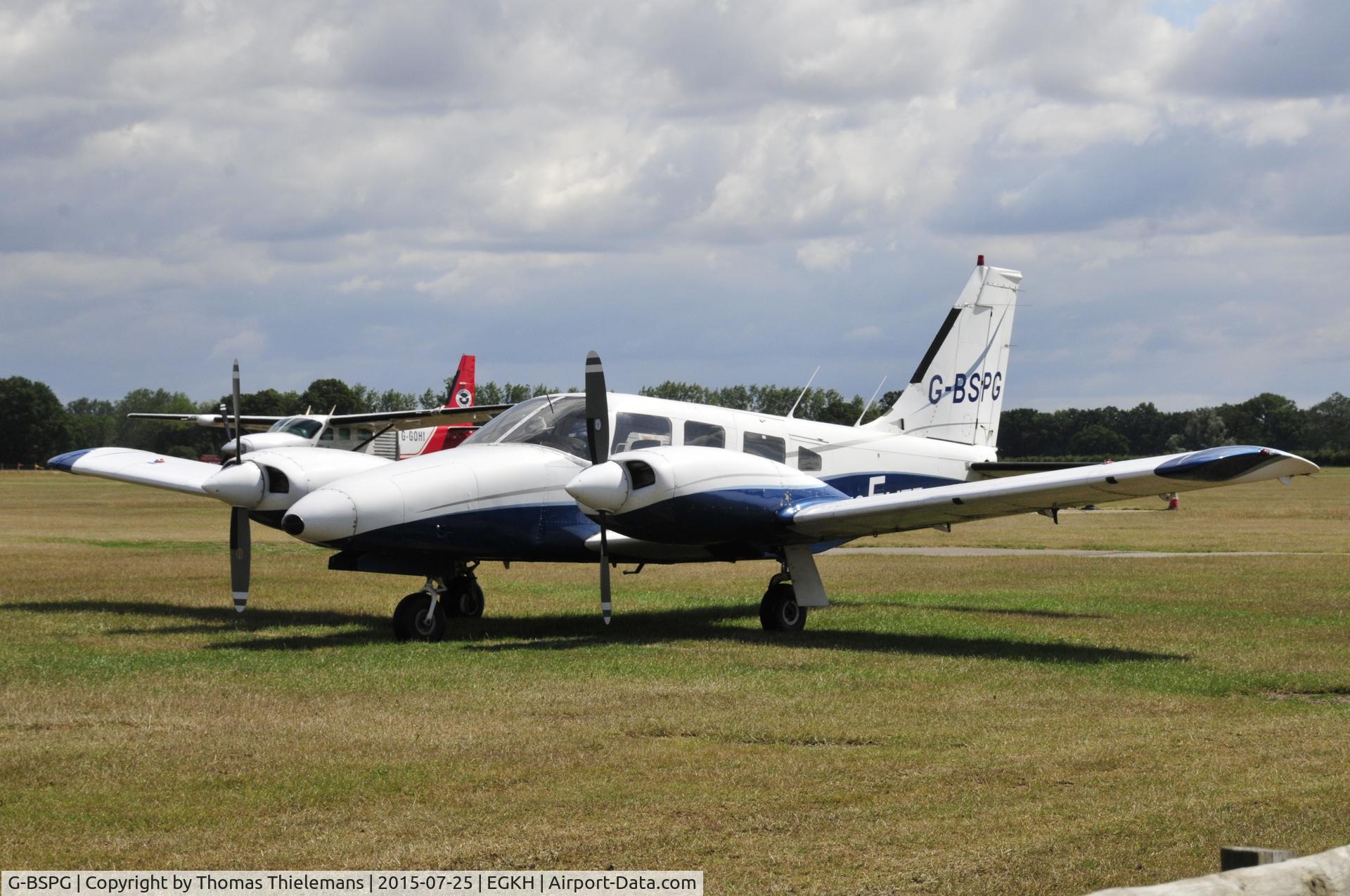 G-BSPG, 1980 Piper PA-34-200T Seneca II C/N 34-8070168, Parked