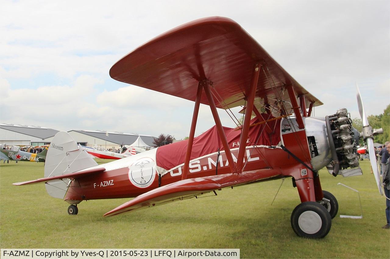 F-AZMZ, Boeing E75 C/N 75.SA.98, Boing Stearman E-75, Static display, La Ferté-Alais Airfield (LFFQ) Air show 2015