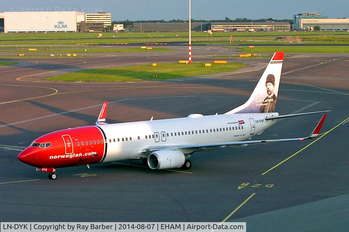 LN-DYK, 2011 Boeing 737-8JP C/N 39046, Boeing 737-8JP [39046] (Norwegian Air Shuttle) Amsterdam-Schiphol~PH 07/08/2014