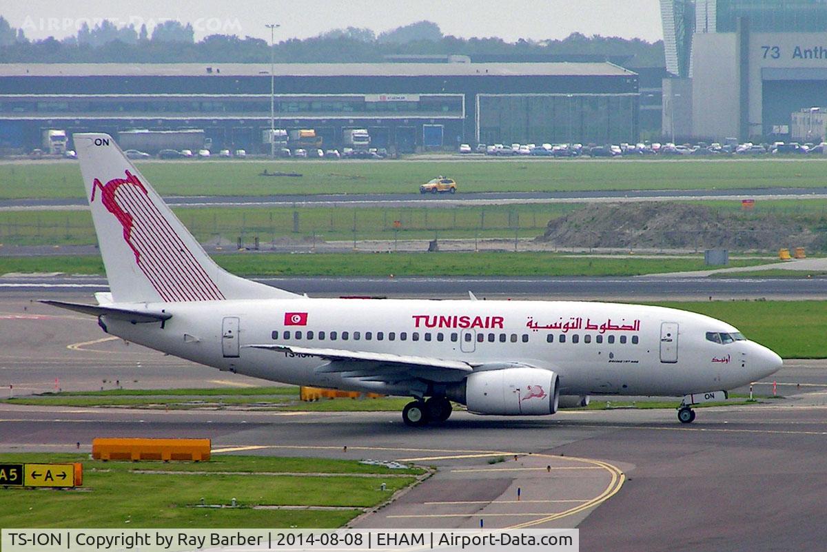 TS-ION, 2000 Boeing 737-6H3 C/N 29499, Boeing 737-6H3 [29499] (Tunisair) Amsterdam-Schiphol~PH 08/08/2014