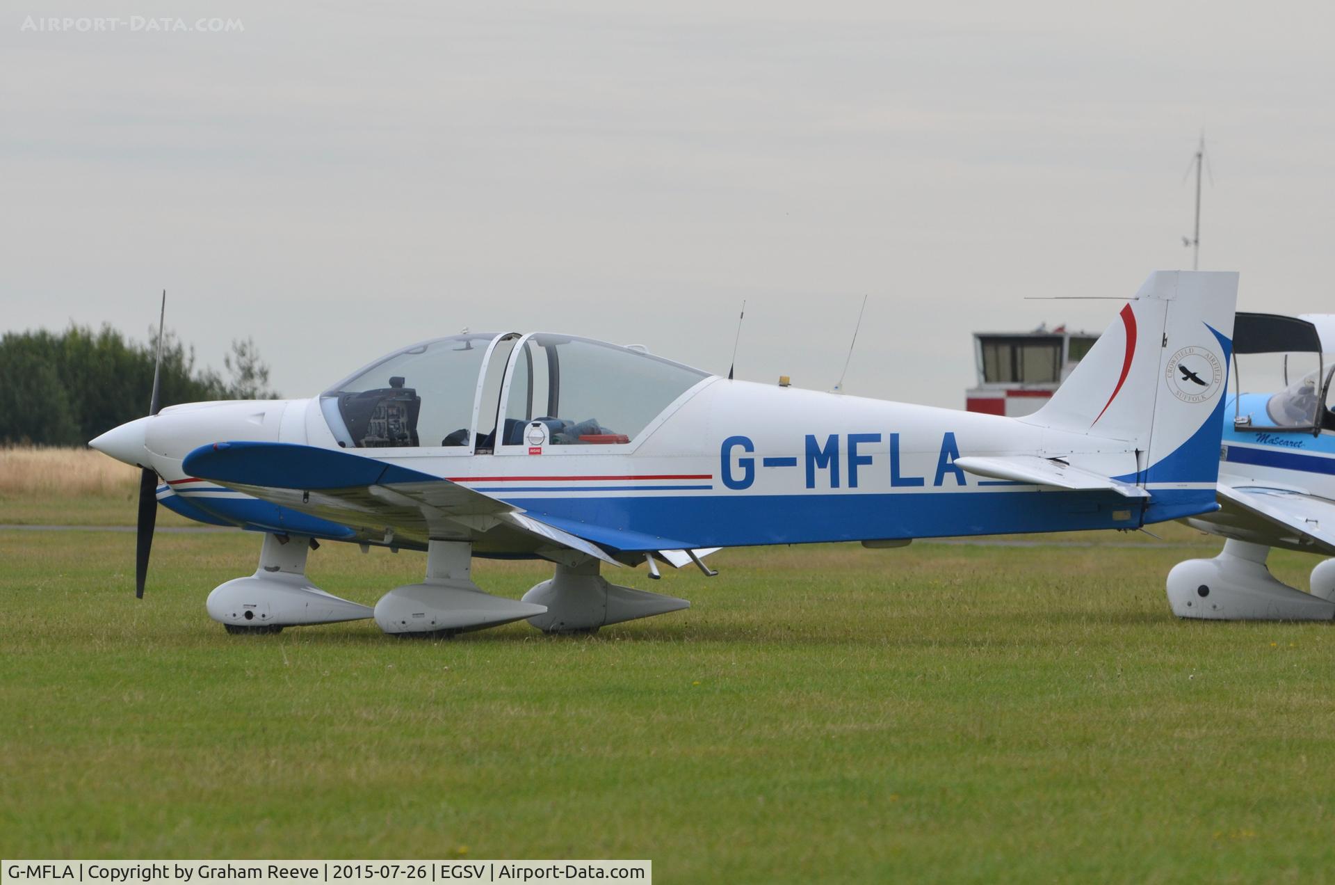 G-MFLA, 1994 Robin HR-200-120B C/N 282, Parked at Old Buckenham.