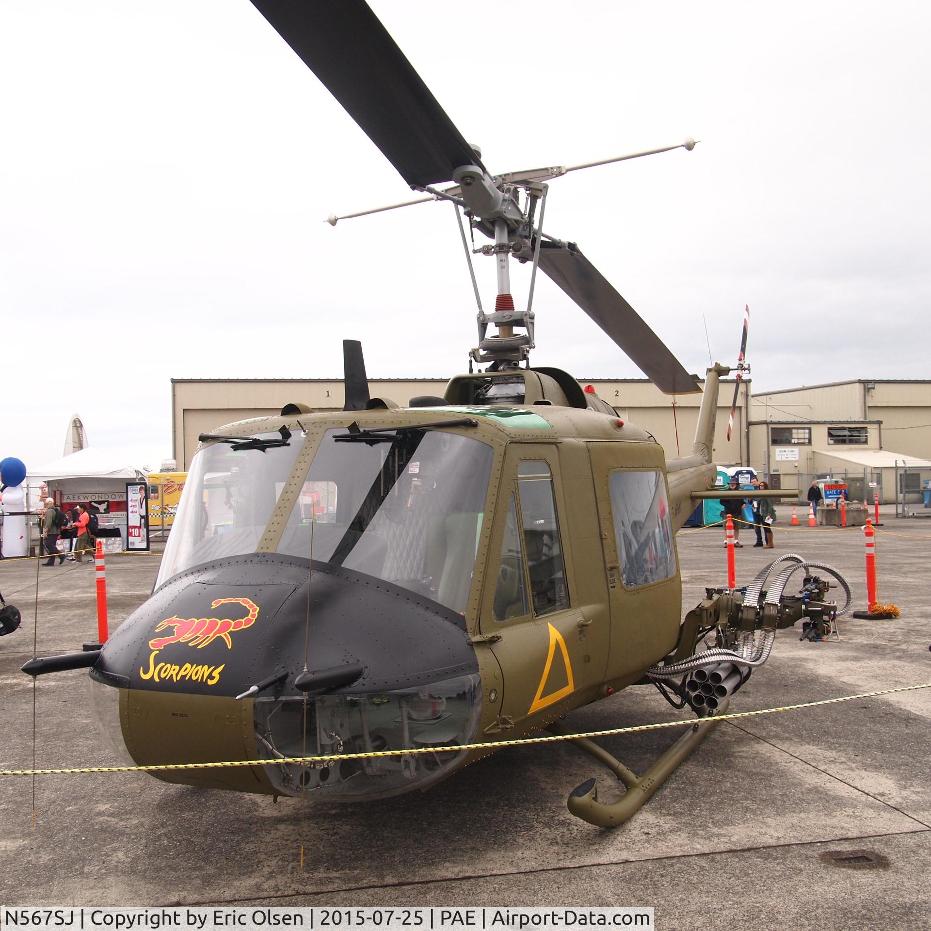 N567SJ, 1964 Bell UH-1B Iroquois C/N 763, 1963 Bell UH-1B 63-8541 now owned by the Flying Heritage Collection.