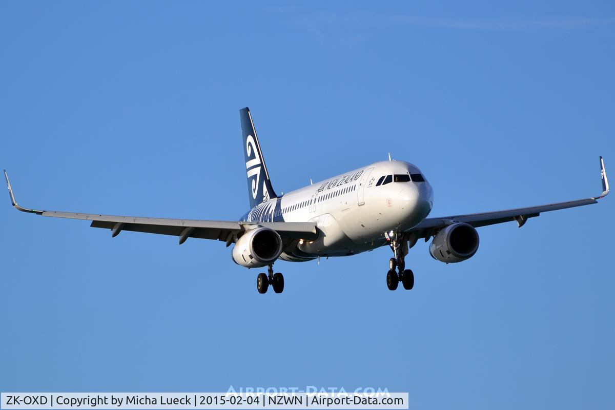 ZK-OXD, 2014 Airbus A320-232 C/N 5962, At Wellington