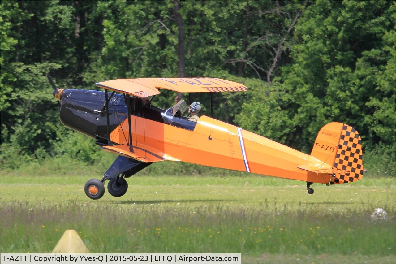 F-AZTT, CASA 1-131E Jungmann C/N 2241, CASA 1-131E Jungmann, Landing rwy 28, La Ferté-Alais airfield (LFFQ) Airshow 2015
