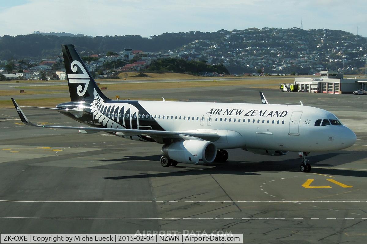 ZK-OXE, 2014 Airbus A320-232 C/N 5993, At Wellington