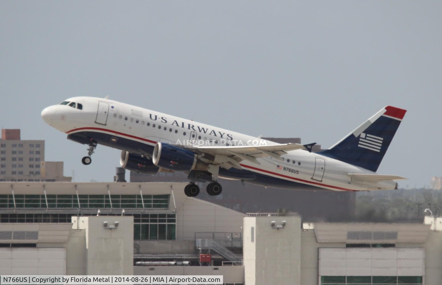 N766US, 2000 Airbus A319-112 C/N 1378, USAirways