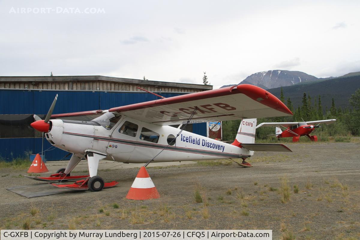 C-GXFB, 1966 Helio H-295-1200 Super Courier C/N 1223, Sitting in front of the base at Silver City, Yukon.