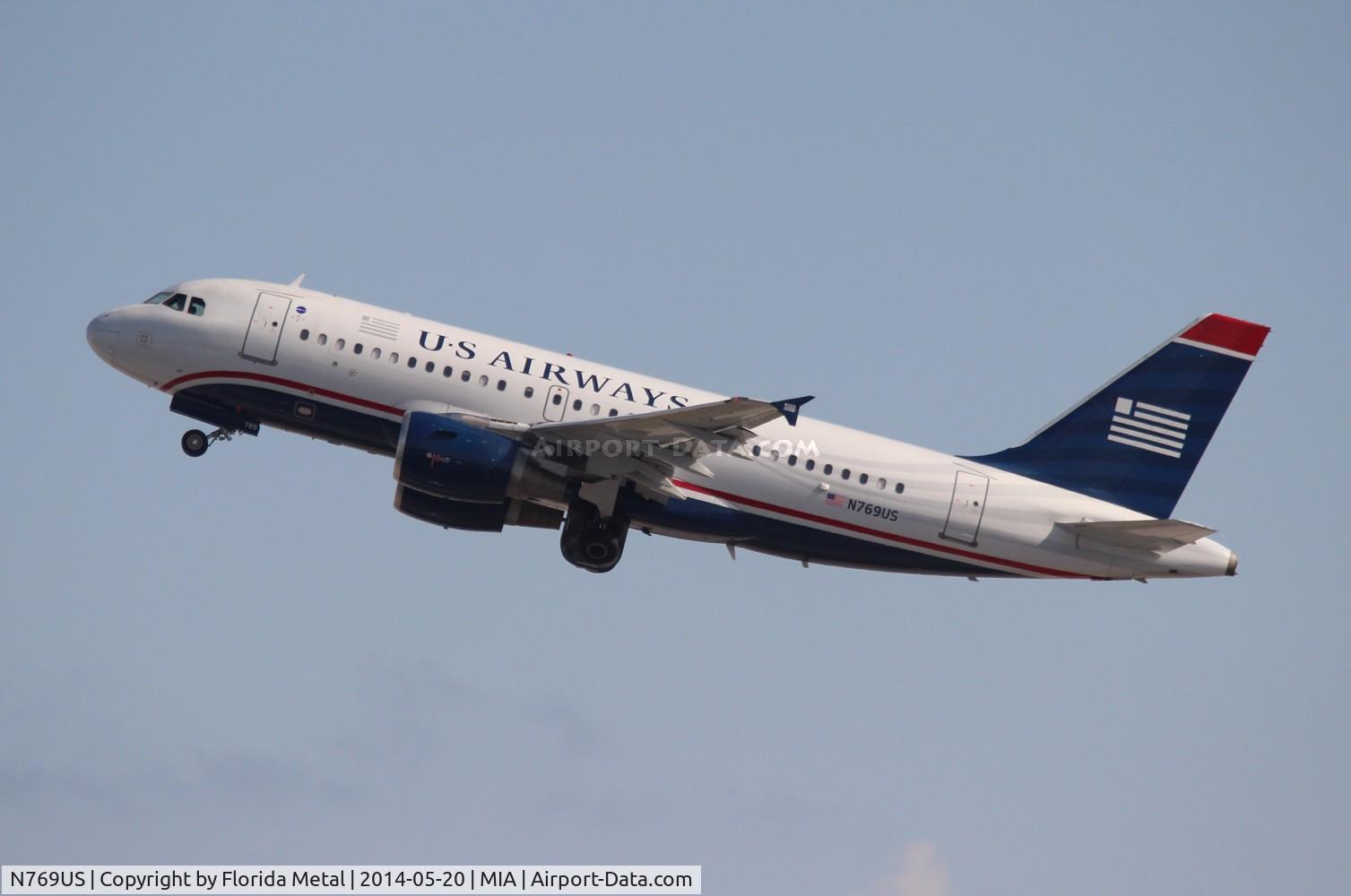N769US, 2000 Airbus A319-112 C/N 1391, USAirways