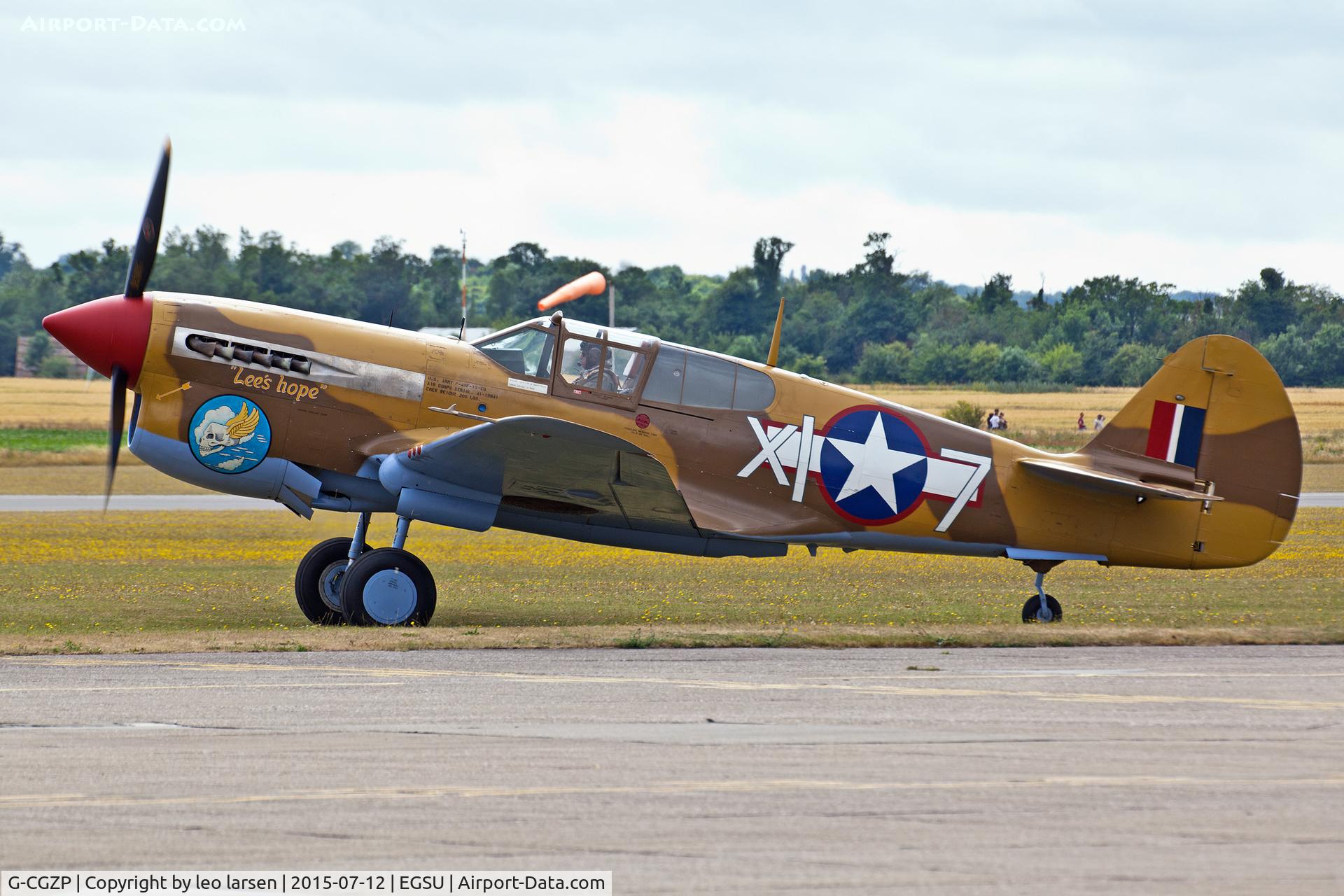 G-CGZP, 1942 Curtiss P-40F Warhawk C/N 19503, Duxford 12.7.15