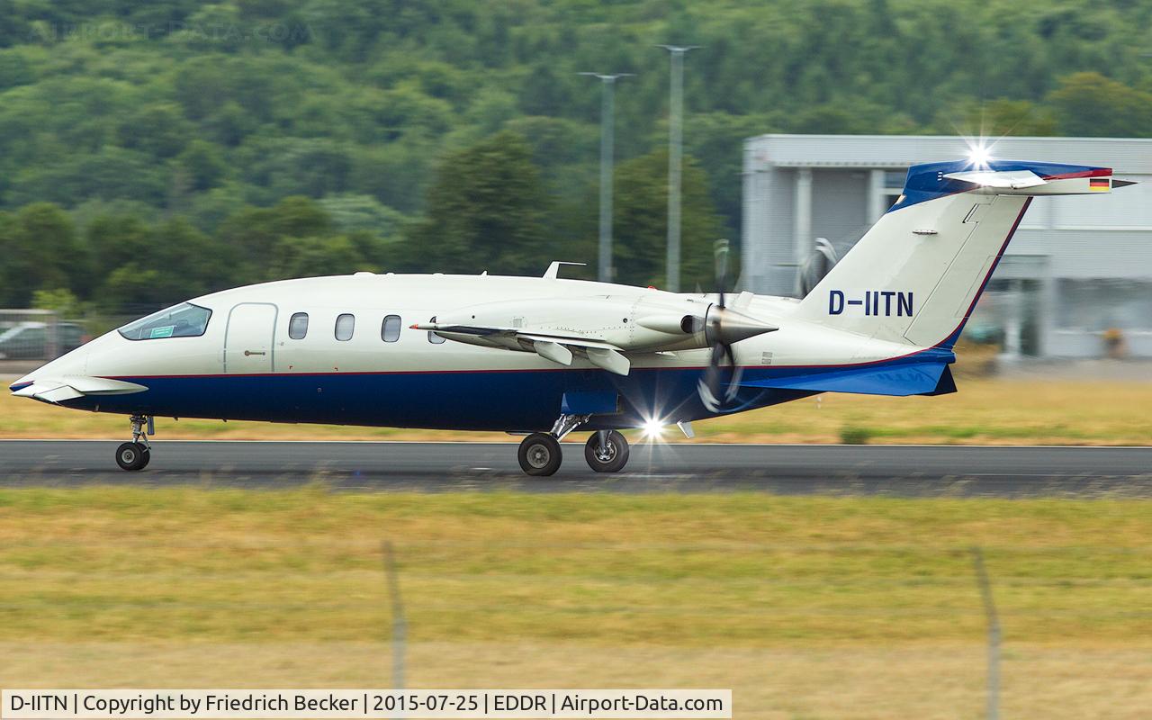 D-IITN, 2009 Piaggio P-180 Avanti II C/N 1188, departure from Saarbrücken via RW27