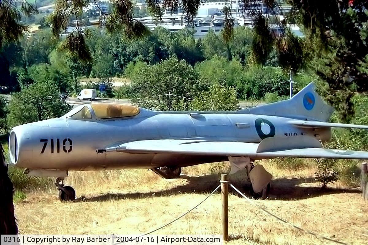 0316, Mikoyan-Gurevich MiG-19S C/N 150316, Mikoyan-Gurevich Mig-19S Farmer [150316] Cerbaiola/Emilia-Romagna~I 16/07/2004. Marked 7110 Pakistan Air Force markings