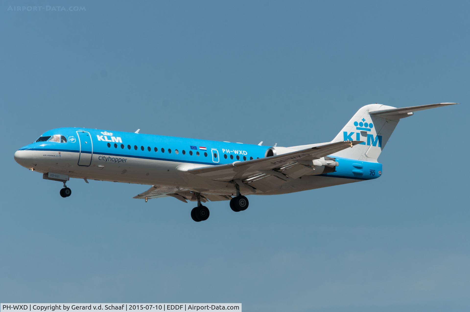 PH-WXD, 1995 Fokker 70 (F-28-0070) C/N 11563, Frankfurt, July 2015