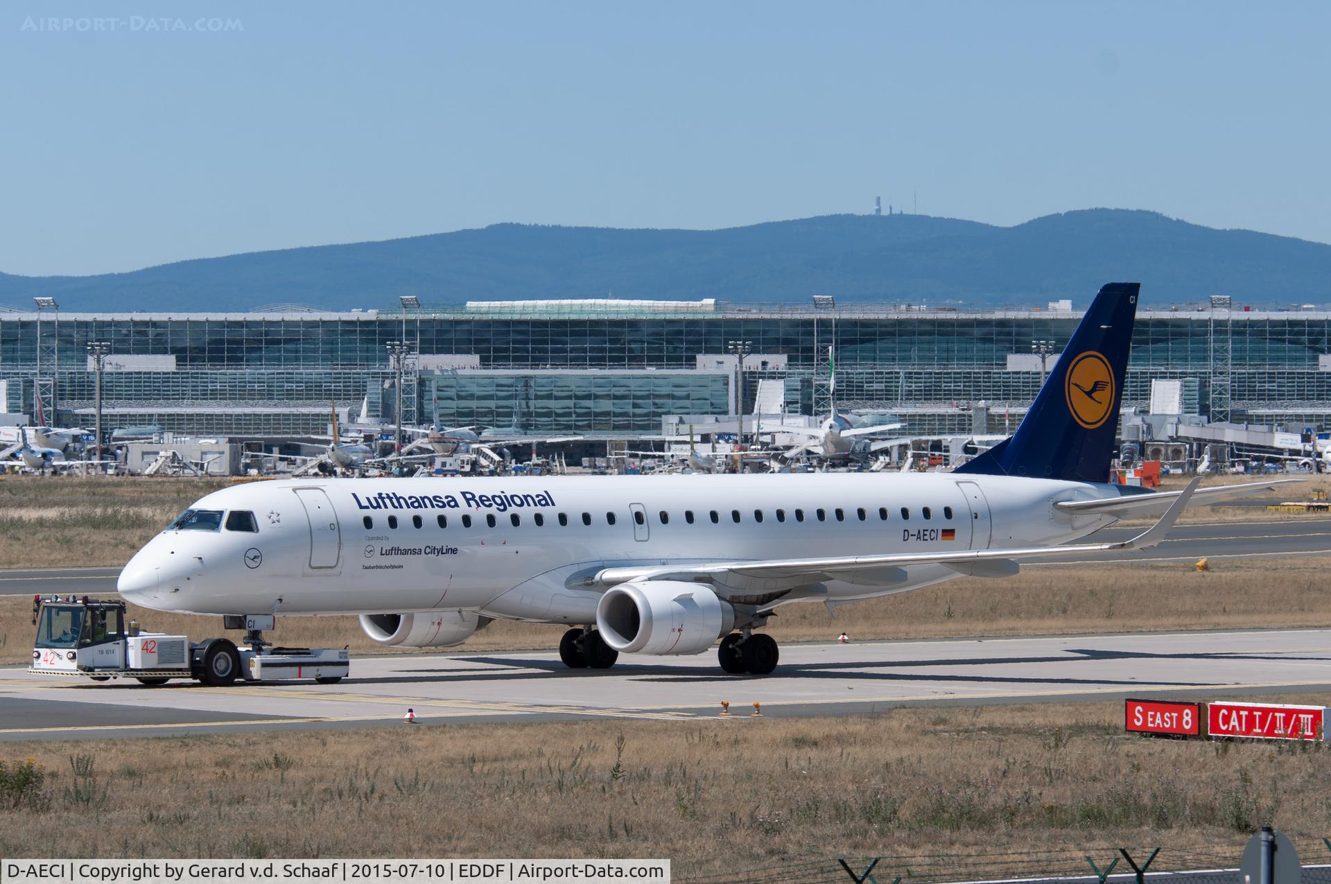 D-AECI, 2010 Embraer 190LR (ERJ-190-100LR) C/N 19000381, Frankfurt, July 2015
