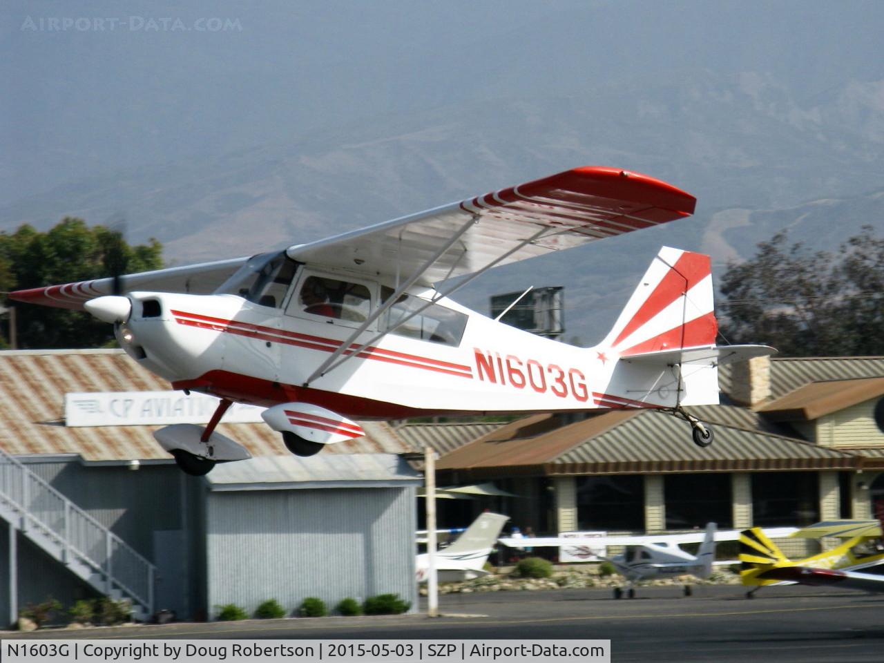 N1603G, 1968 Champion 7ECA Citabria C/N 609, 1968 Champion 7ECA CITABRIA, Lycoming O-235 115 Hp, another takeoff climb Rwy 22