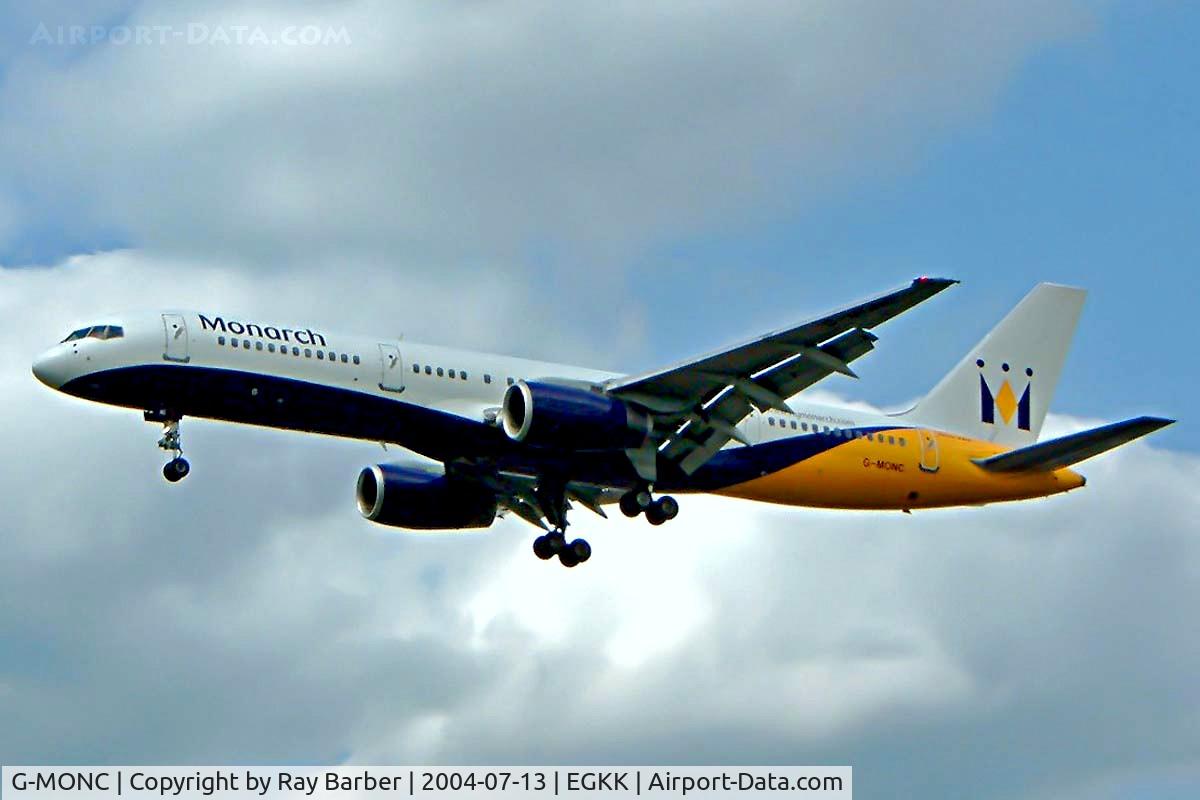 G-MONC, 1983 Boeing 757-2T7 C/N 22781, Boeing 757-2T7 [22781] (Monarch Airlines) Gatwick~G 13/07/2004