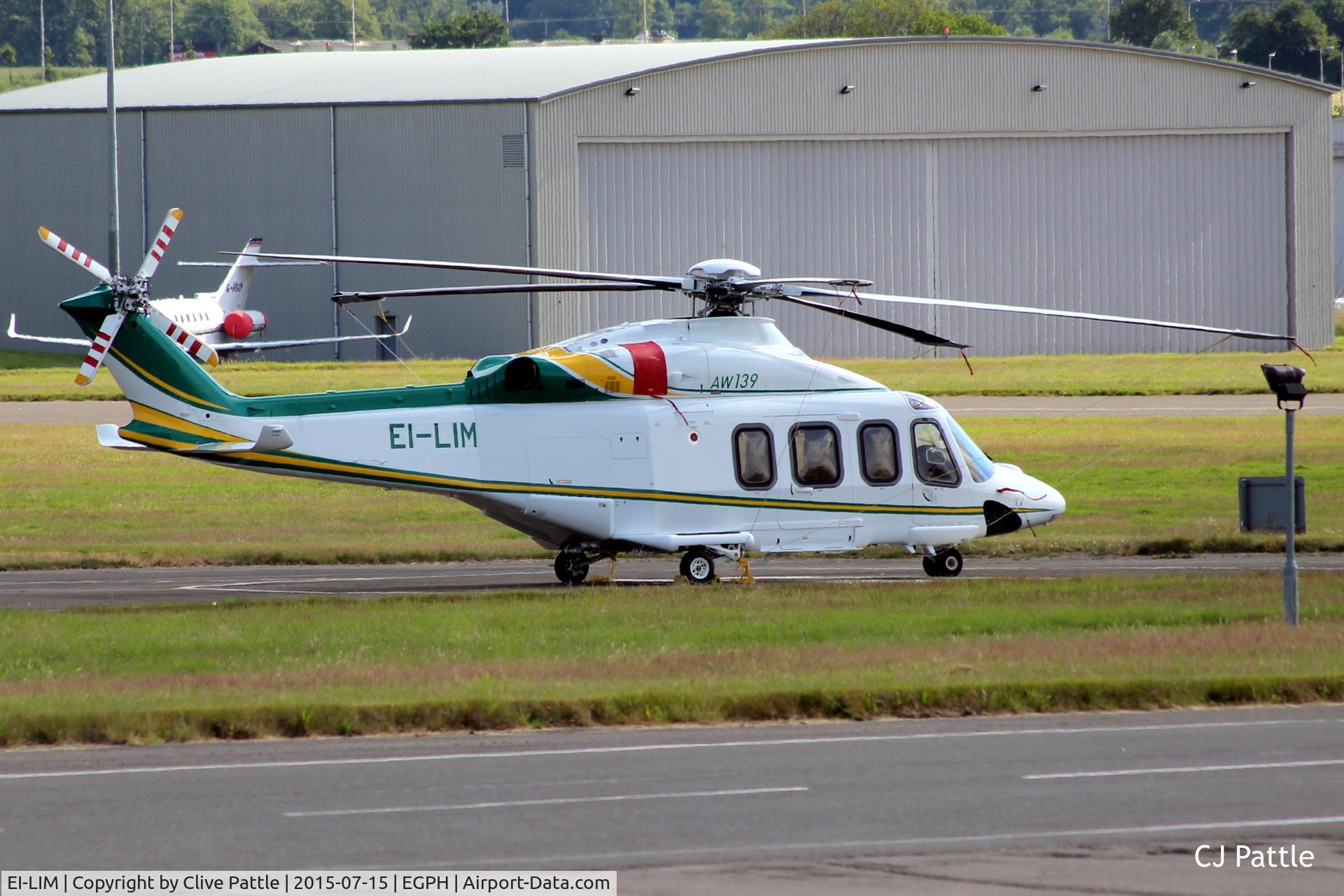 EI-LIM, 2014 AgustaWestland AW-139 C/N 31541, Parked up at Edinburgh EGPH during the Open Golf Championships at nearby St. Andrews