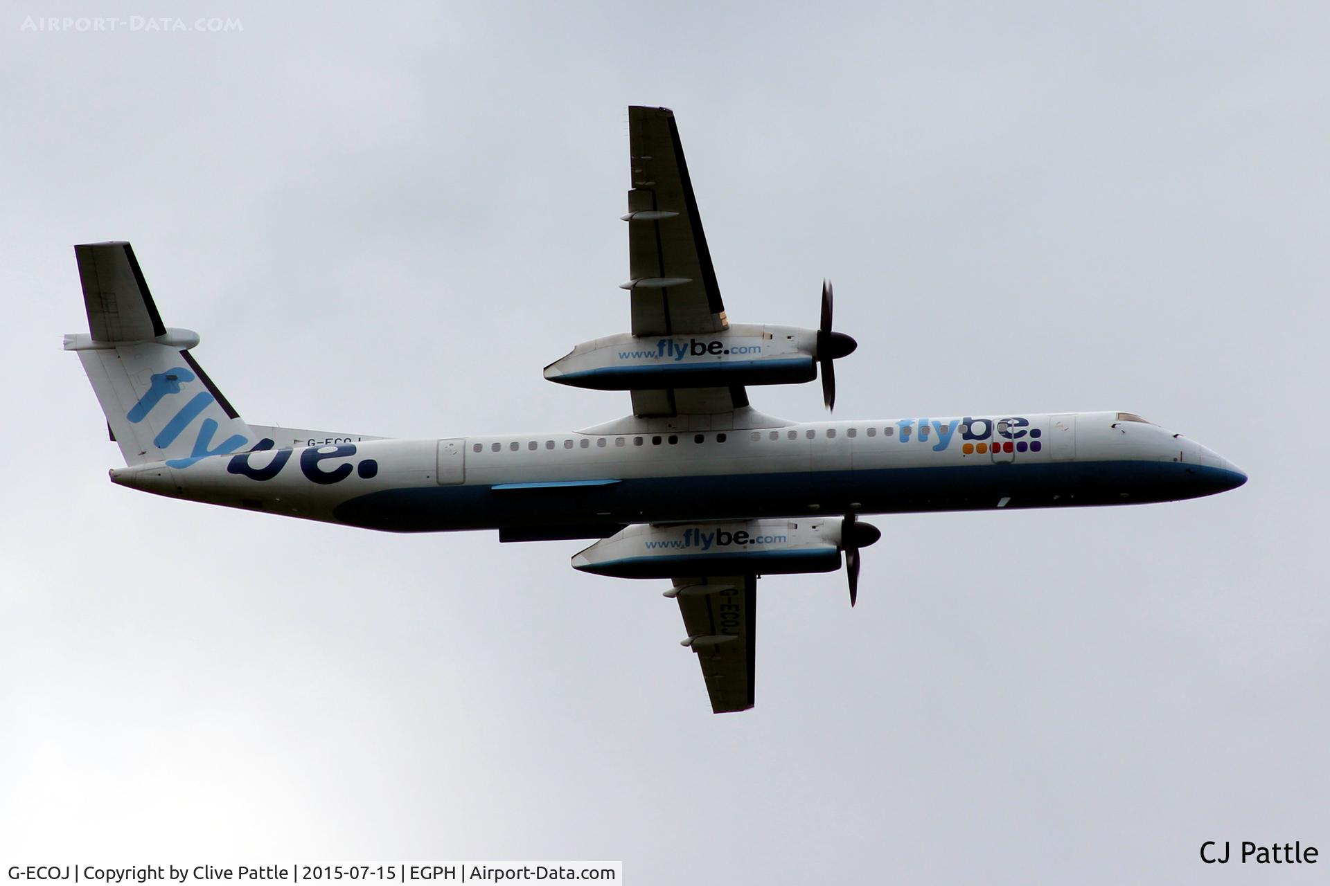 G-ECOJ, 2008 De Havilland Canada DHC-8-402Q Dash 8 C/N 4229, Viewed from the banks of the Firth of Forth after take-off from EGPH