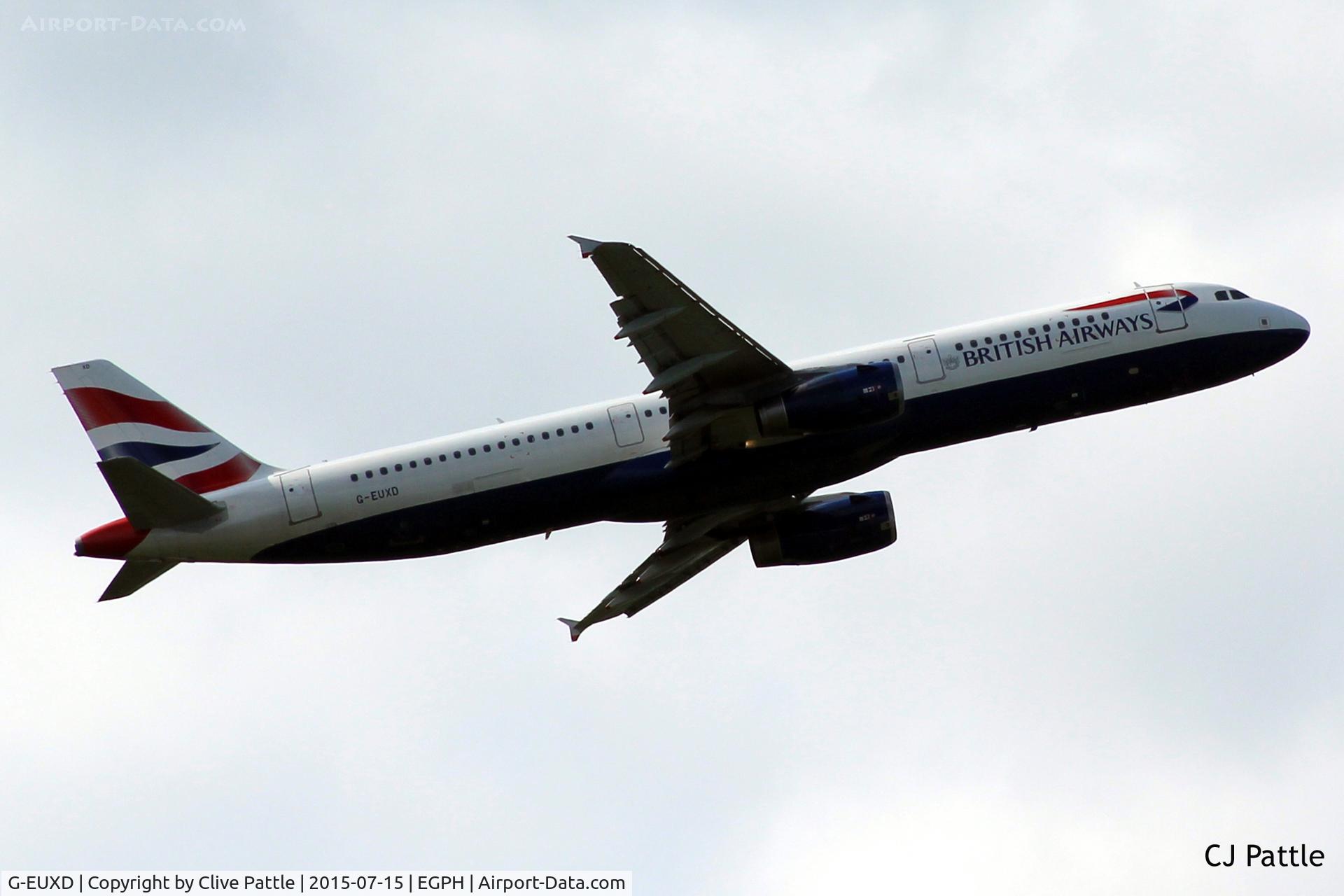 G-EUXD, 2004 Airbus A321-231 C/N 2320, Viewed from the banks of the Firth of Forth after take-off from EGPH