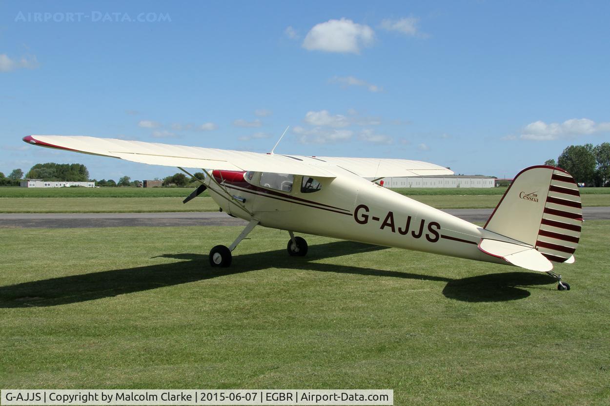 G-AJJS, 1947 Cessna 120 C/N 13047, Cessna 120 at The Real Aeroplane Club's Radial Engine Aircraft Fly-In, Breighton Airfield, June 7th 2015.