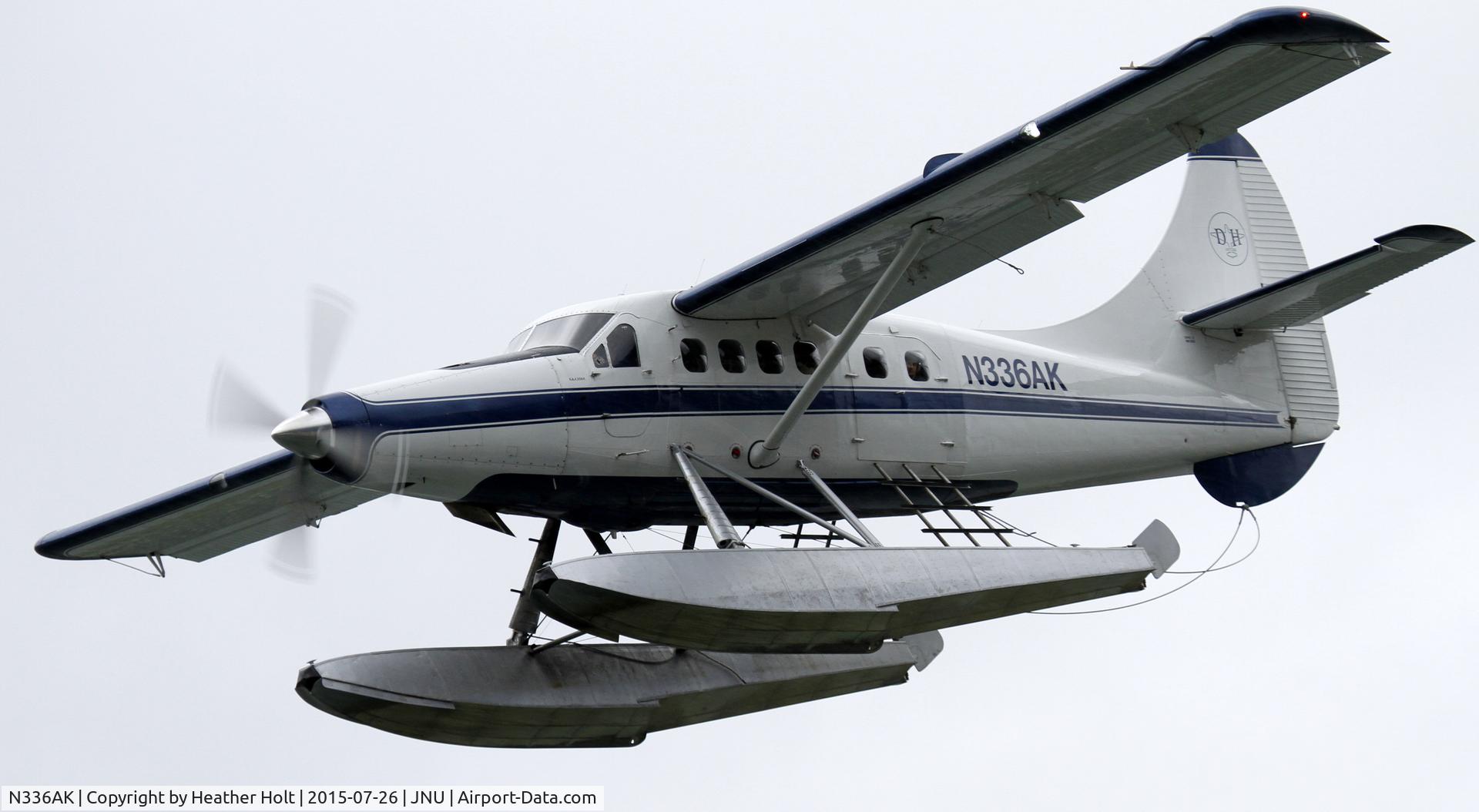 N336AK, 1958 De Havilland Canada DHC-3 Turbo Otter Otter C/N 333, Wings Airways N336AK on approach to Juneau Harbor for Taku Lodge Tour (Pilot:  Sam Stracener)