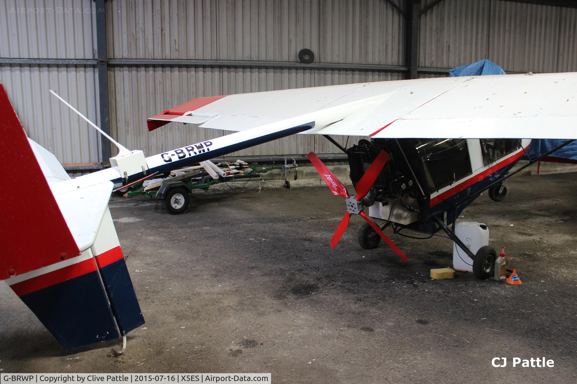 G-BRWP, 1990 CFM Streak Shadow C/N PFA 161A-11596, Hangared at Eshott, Northumberland, UK.